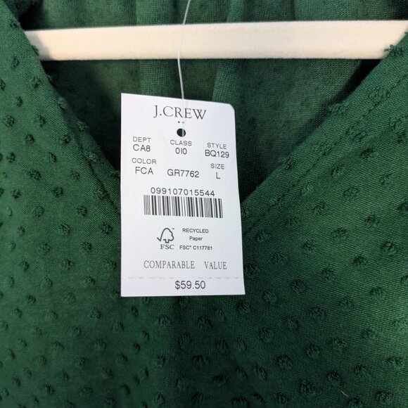 NWT J.Crew green top - Picture 3 of 7
